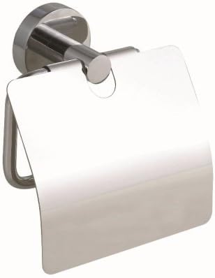 Nie Wieder Bohren So236 10 x 8 x 15.5cm Smooz Toilet Roll Holder with Lid and Never Drill Again Fastening Technology - Chrome Plated by nie wieder bohren