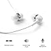 Antopos Wired Earphone, Noise Isolating Earbuds In-ear 3.5mm Headphones with Microphone and Audio Jack Devices (White)