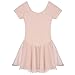 Arshiner Girls Ballet Leotard with Chiffon Tutu Skirt Dance Wear Short Sleeve Toddler Ballerina Outfit Dress