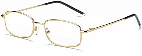 Aiweijia Rectangle Metal frame Eyewear Computer Reading Glasses,Reduce Eyestrain,Anti Blue Rays,UV Protection