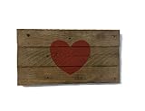 5 x 9 inch Hand Painted Small Heart Sign, Primitive Rustic Reclaimed Barn Wood, Wall Hanging, Love, Valentine's Day Decor, Photo Prop