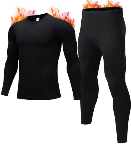 Spyder Mens Thermal Underwear Set - 2 Piece Soft Stretch Fleece