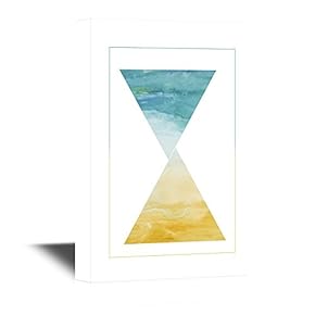 Canvas Wall Art - Two Triangles - Gallery Wrap Modern Home Art | Ready to Hang - 12x18 inches