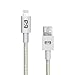 PureGear Braided Metallic Charge-Sync Cable for Apple Lightning devices - Silver 48