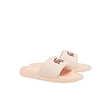 Lacoste Women's Serve Slide, Peach Croc, 5