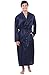 Del Rossa Men's Satin Robe, Long Lightweight Loungewear