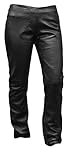 Redline Women's Hip Hugger Light-Weight Riding Leather Pants, Black L-3500