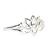 Open Design Lotus Flower Ring in Sterling Silver, Size 6, 7226-6