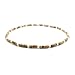 Green Nipa Hut 5mm Light Brown Coco Bead Hawaiian Necklace with White Puka Shell Accents, Barrel Lock