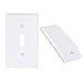 Cable Matters [UL Listed] 10-Pack Single-Gang Toggle Switch Wall Plate (Wall Switch Cover) in White, Color-matched Screws Included