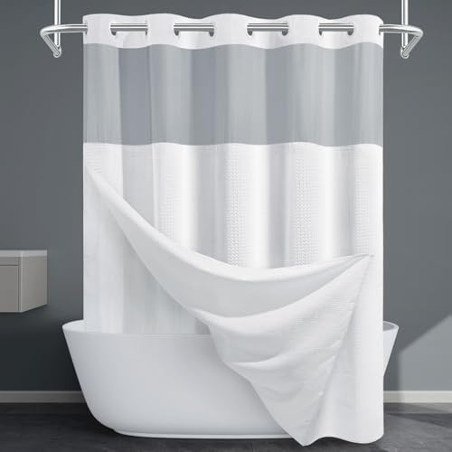EUTXL Ringless Shower Curtain White