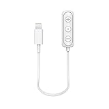 Maxboost HiFi Lightning Adapter [Apple MFI Certified] Lightning to 3.5mm Female Headphone/Earphone Aux Jack w/Music Controller [White] Make for iPhone 7, 7 Plus, 6s, 6 Plus, SE, iPad Pro, Air, Mini