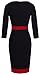 HOMEYEE Women's Voguish Colorblock Stripe Pencil Dress B275 (M, 3/4-Black)