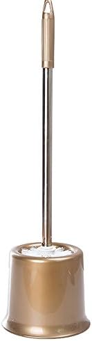 Toilet Brush ,Toilet Bowl Brush and Holder Replaceable Brush Head and Handle (Glod)