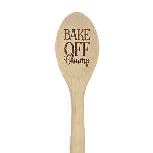 Laser Engraved Wooden Spoon Trophy Award Prize Bake Off Champ Engraved