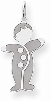 14K White Gold Laser Cut Cuddle Baby in Onsie Charm Pendant