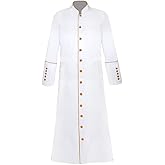 Pastor Robes for Men Church White Cassock Clergy Robes for Women Long Vestments Coat