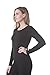 Long Sleeve Crewneck Knit Sweater Top with Button On The Sleeves