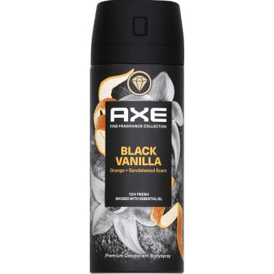 AXE Deodorant für Herren, Black Vanilla, Kollektion Prestige, Anti-Transpirant-Spray, 72 Stunden Non-Stop, Duft: Vanille Orange und Sandelholz, 150 ml