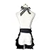 Leeotia Cotton Fabric Flirty Women's Apron With Big Pocket In Front Used For Home Baking or Kitchen Cooking (Black Style-3)