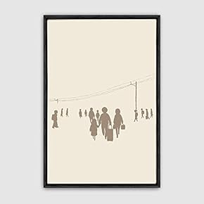 Framed Canvas Wall Art Minimalistic Painting Canvas Prints Home Artwork Decoration for Living Room,Bedroom - 16x24 inches