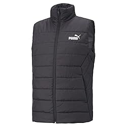 PUMA mens Essentials Padded Vest, Puma Black, Large