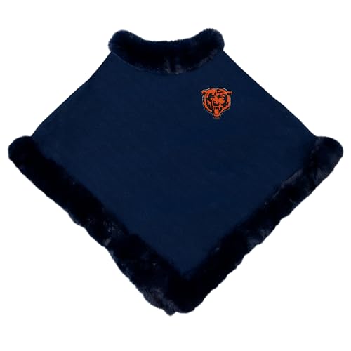 Littlearth Chicago Bears NFL Fur Trim Poncho