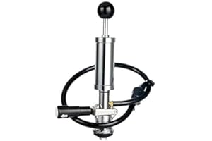Beer Keg Party Pump 4" - Sankey D-System Draft Beer Keg Tap Picnic Party Pump Stainless Steel Chrome with Faucet and Hose for