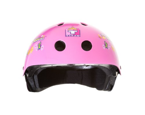 Titan Flower Princess Pink Helmet 11-Vent Multi-Sport Skateboard and BMX, Youth Size Small