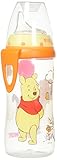 NUK Disney Winnie the Pooh 10 Ounces Active Cup Silicone Spout with NUK Replacement Silicone Spout, Clear