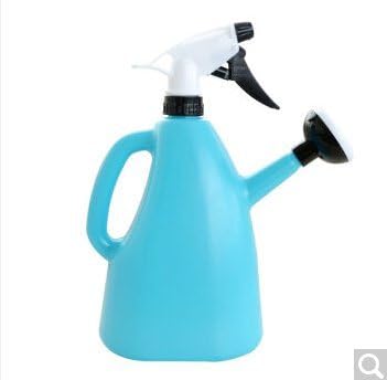 Two blue pressure watering can spray watering can watering pot type small sprinkling gardening supplies 1L(Blue 1L)