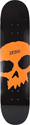 Big Skull Black/orange Skateboard Deck - 8" X 31.6" Mob Grip