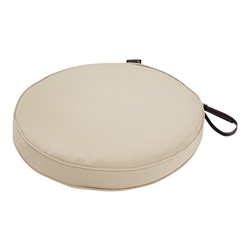 CLASSIC ACCESSORIES Montlake FadeSafe Wasserabweisendes Stuhlkissen für den Außenbereich, 38,1 x 5,1 cm, Antikbeige, Outdoor-Stuhlkissen, Terrassenstuhlkissen, Terrassenkissen