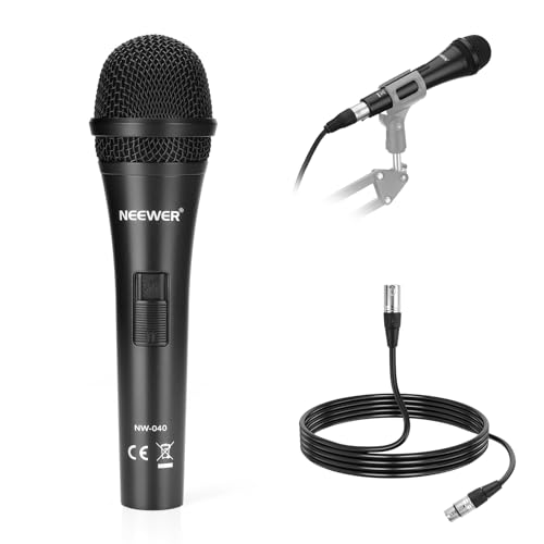 NEEWER NW-040 Cardioid Dynamic Mikrofon mit XLR Kabel, Metallgehäuse