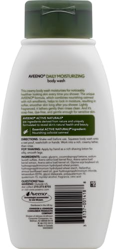 AVEENO DAILY MOISTURIZING BODY WASH, 12 FL OZ