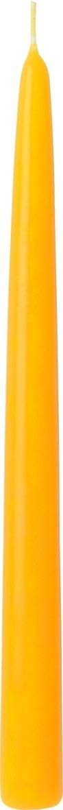 IHR Tapered Candle 24cm Solid Coloured - (Dark Yellow)