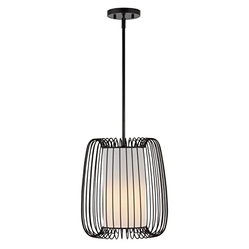 SAFAVIEH Lighting Collection Yumi Modern Industrial Birdcage Bronze 13-inch Pen…