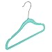 Juvale Kids' Teal Velvet Hangers - Polka Dot Design for Clothes, Pants, Dresses - 50 Count
