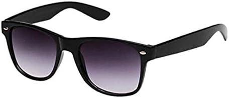 Agera UV protected Black Rectangular Sunglasses for Men Women (AG1002-Black-GD)
