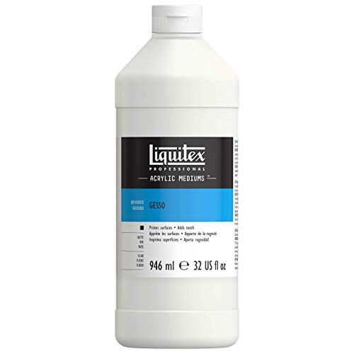 Liquitex 5332 Professional Gesso, Grundierung fuer Acrylfarben, Licht und Alterungsbestaendiger Primer, gebrauchsfertig - 946ml Flasche, weiss