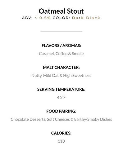 Bravus Non-Alcoholic Oatmeal Stout - 12 Fl Oz | Pack of 6