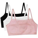 Fruit of the Loom womens Cotton Pullover Sport Bra, blushing rose/white/black 44