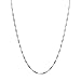 925 Sterling Silver 2 MM Singapore (Twisted Curb) Chain Italian Lightweight Strong - Lobster Claw Clasp 16-30