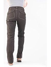 Dovetail Pantalones de trabajo para dama: Calce relajado de construcción diurna, pantalón de lona elástico duradero para carpintero
