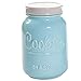 Mason Cookie Jar With Lid - Large Airtight Ceramic Kitchen Canister - Vintage Farmhouse Storage Jars with Lids - Rustic Decorative Air Tight Container For Cookies, Cracker, and Other Snacks (Blue)