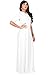 KOH KOH Womens Half Sleeve Elegant Evening Long Maxi Dress with Belt