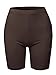 Women's Solid Premium Cotton Mid Thigh High Rise Biker Bermuda Shorts