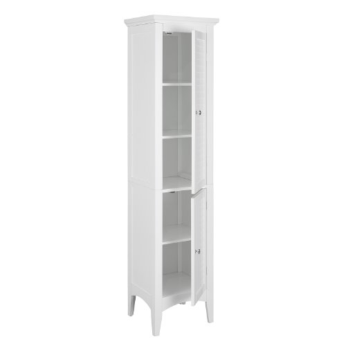 Elegant Home Fashions Adriana Linen Tower with 2-Shutter Door