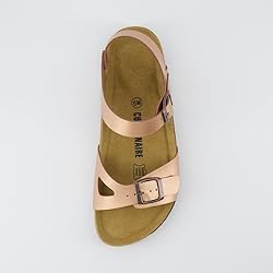 CUSHIONAIRE Women's Lauri Cork footbed Sandal with