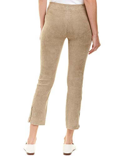 Vince Women's Stretch Suede Split Hem Cropped Leggings, Ragweed, Small